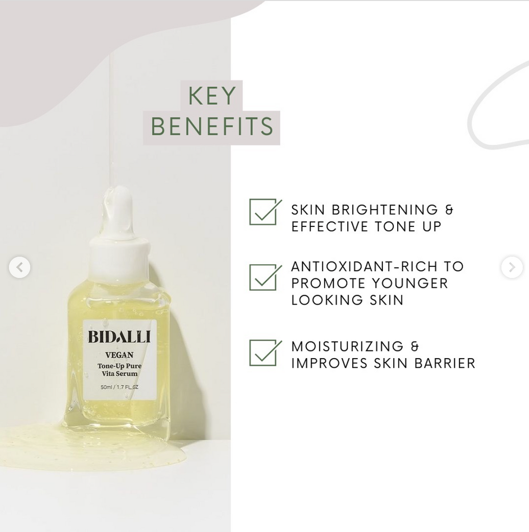 Bidalli Vegan Tone-Up Pure Vita Serum