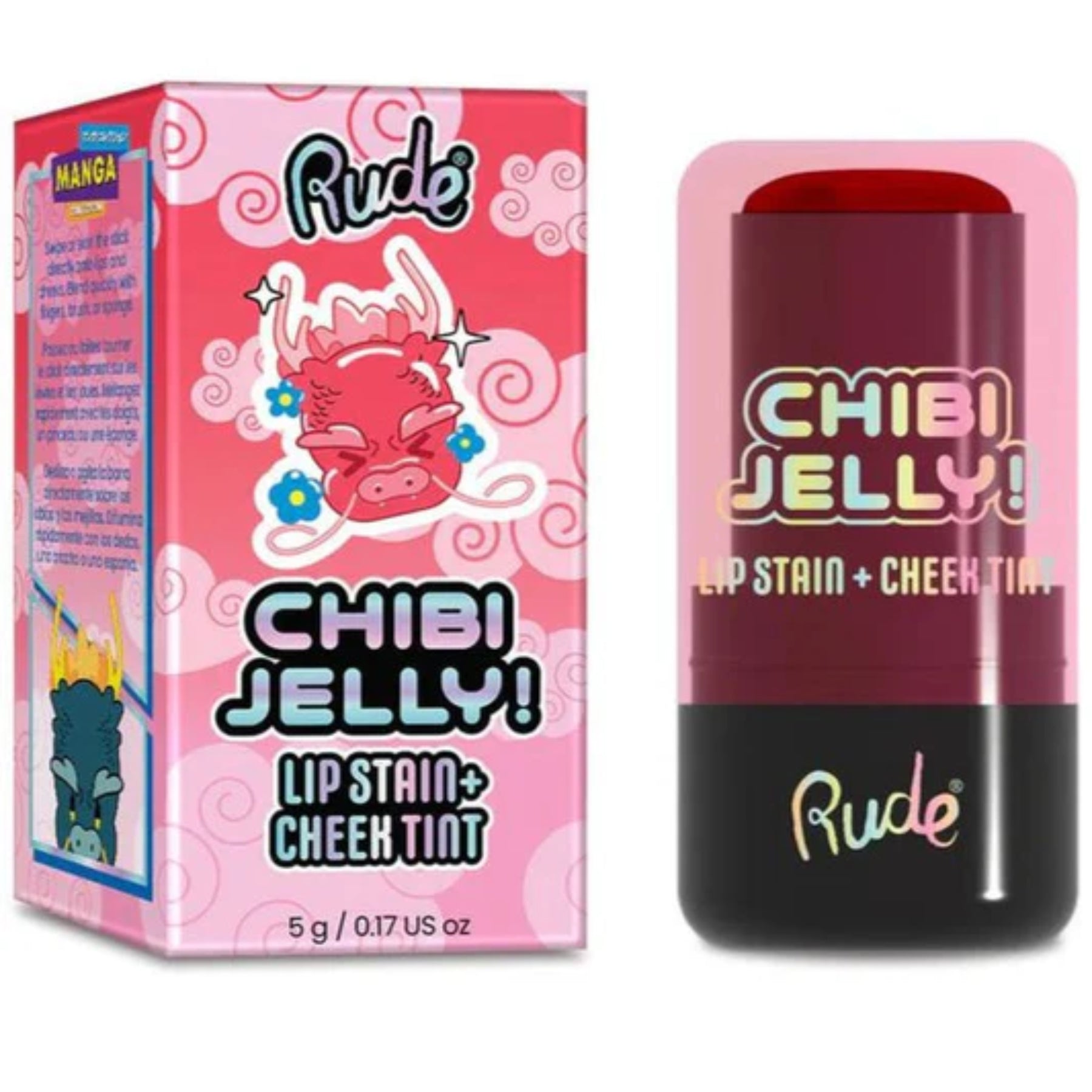 RUDE CHIBI MANGA COLLECTION CHIBI JELLY! КРАСКА ДЛЯ ГУБ + ТУШКА ДЛЯ ЩЕК