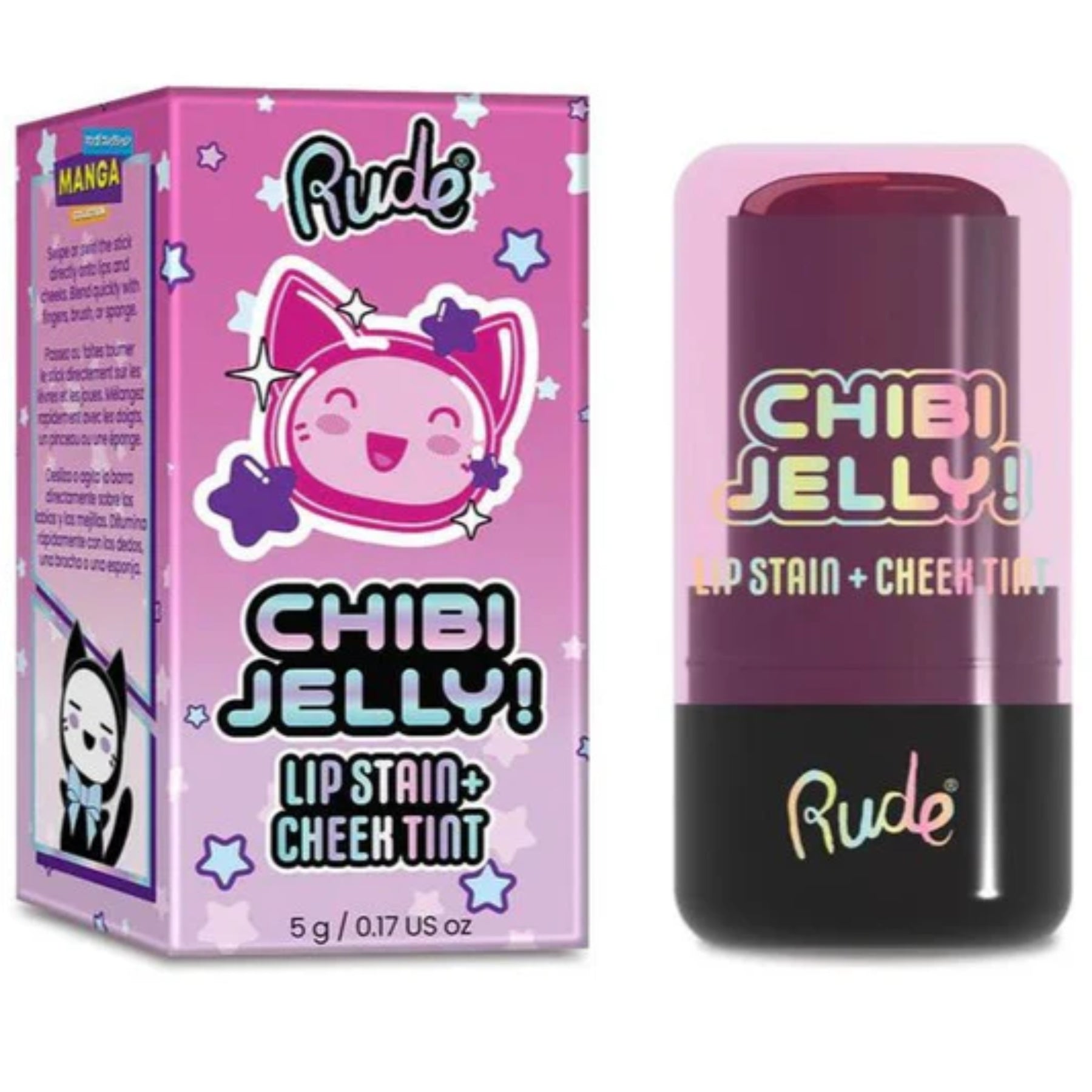 RUDE CHIBI MANGA COLLECTION CHIBI JELLY! КРАСКА ДЛЯ ГУБ + ТУШКА ДЛЯ ЩЕК