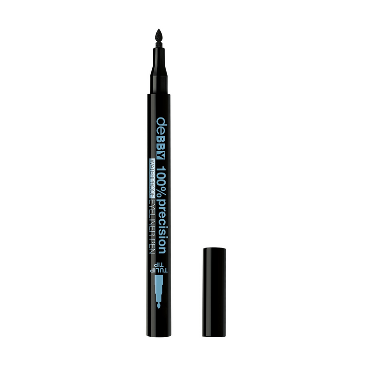 100% PRECISION WATERPROOF EYELINER PEN - TULIP TIP