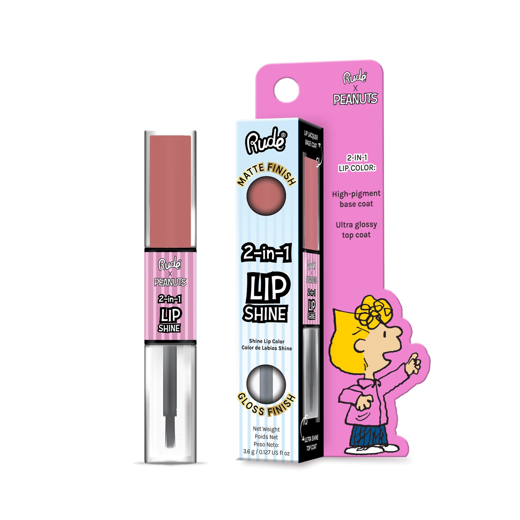 RUDE PEANUTS 2-IN-1 LIP SHINE