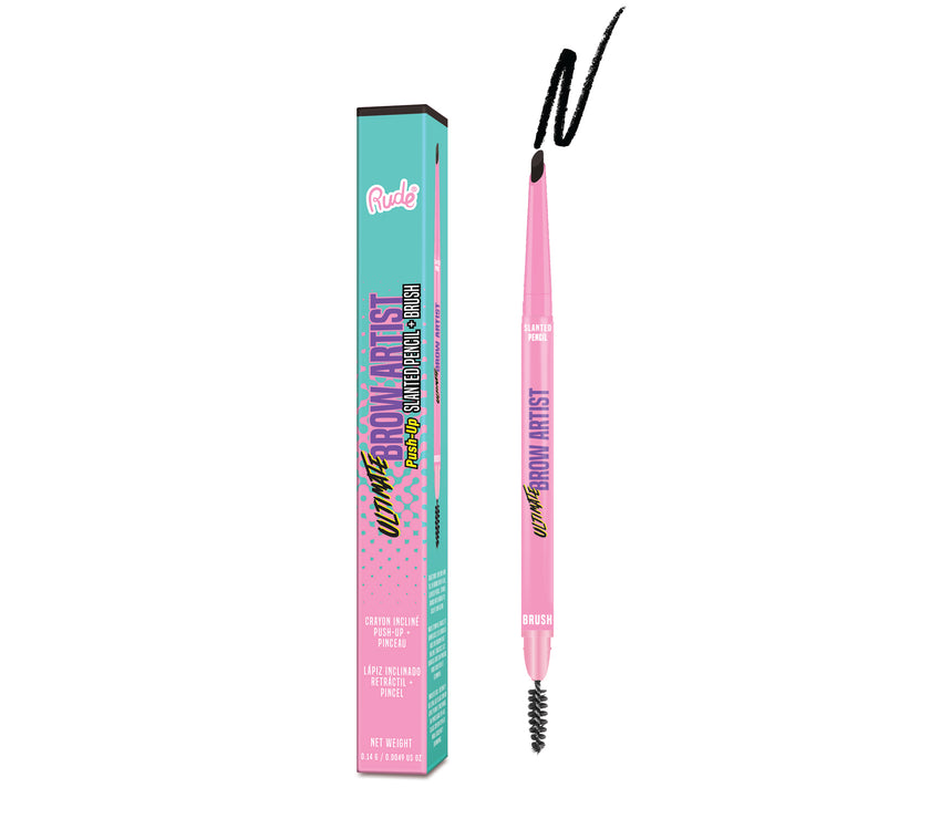 RUDE ULTIMATE BROW ARTIST - PUSH-UP SLANTED PENCIL & BRUSH