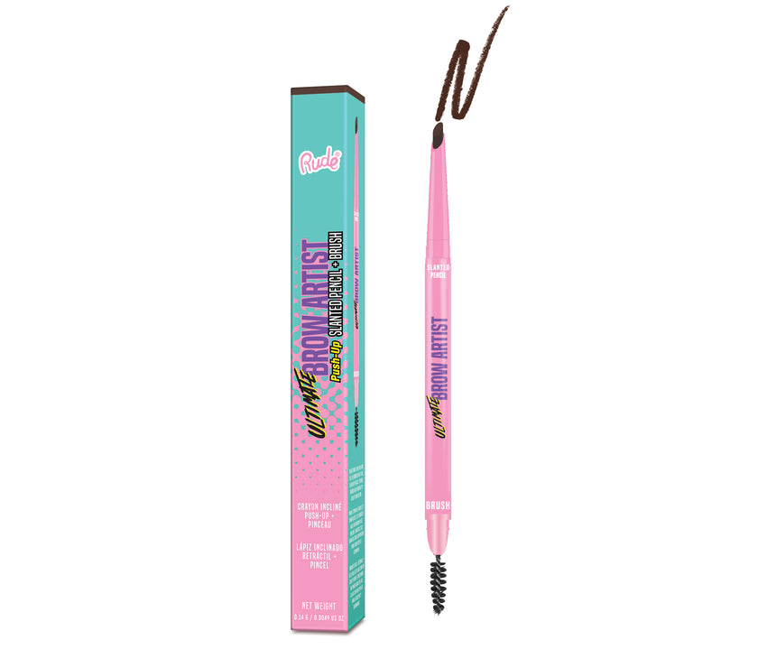 RUDE ULTIMATE BROW ARTIST - PUSH-UP SLANTED PENCIL & BRUSH