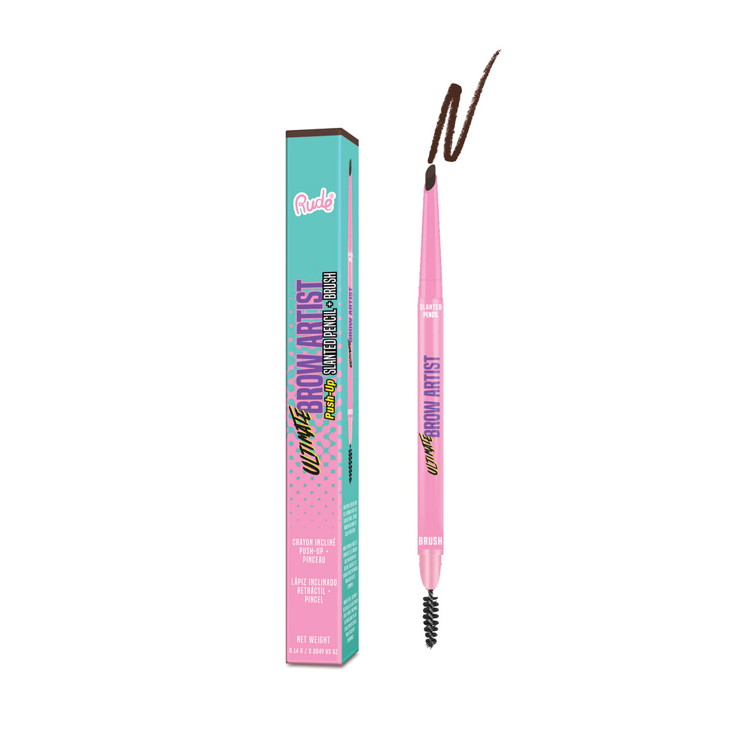 RUDE ULTIMATE BROW ARTIST - PUSH-UP SLANTED PENCIL & BRUSH