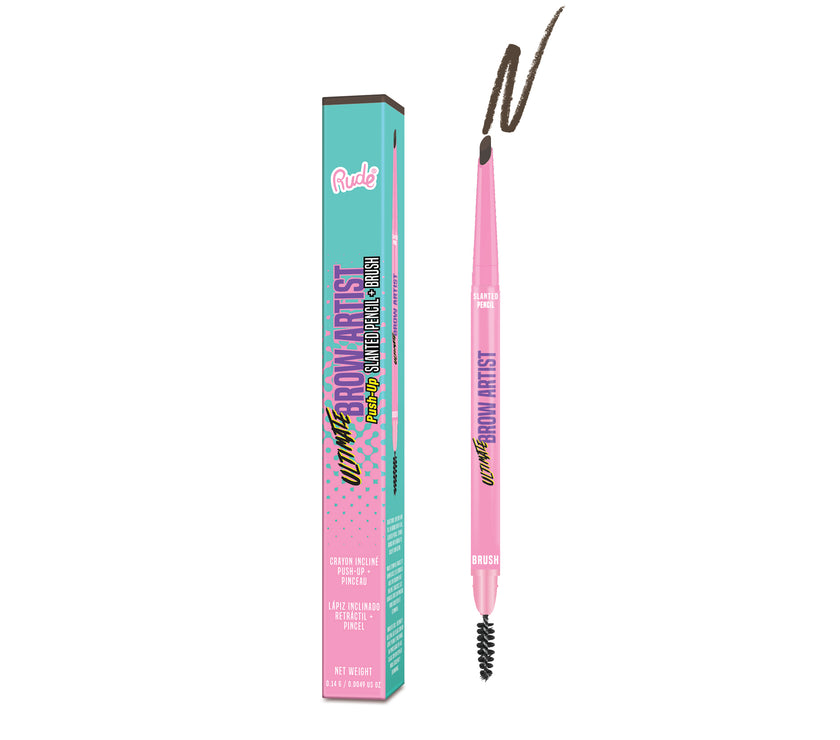 RUDE ULTIMATE BROW ARTIST - PUSH-UP SLANTED PENCIL & BRUSH