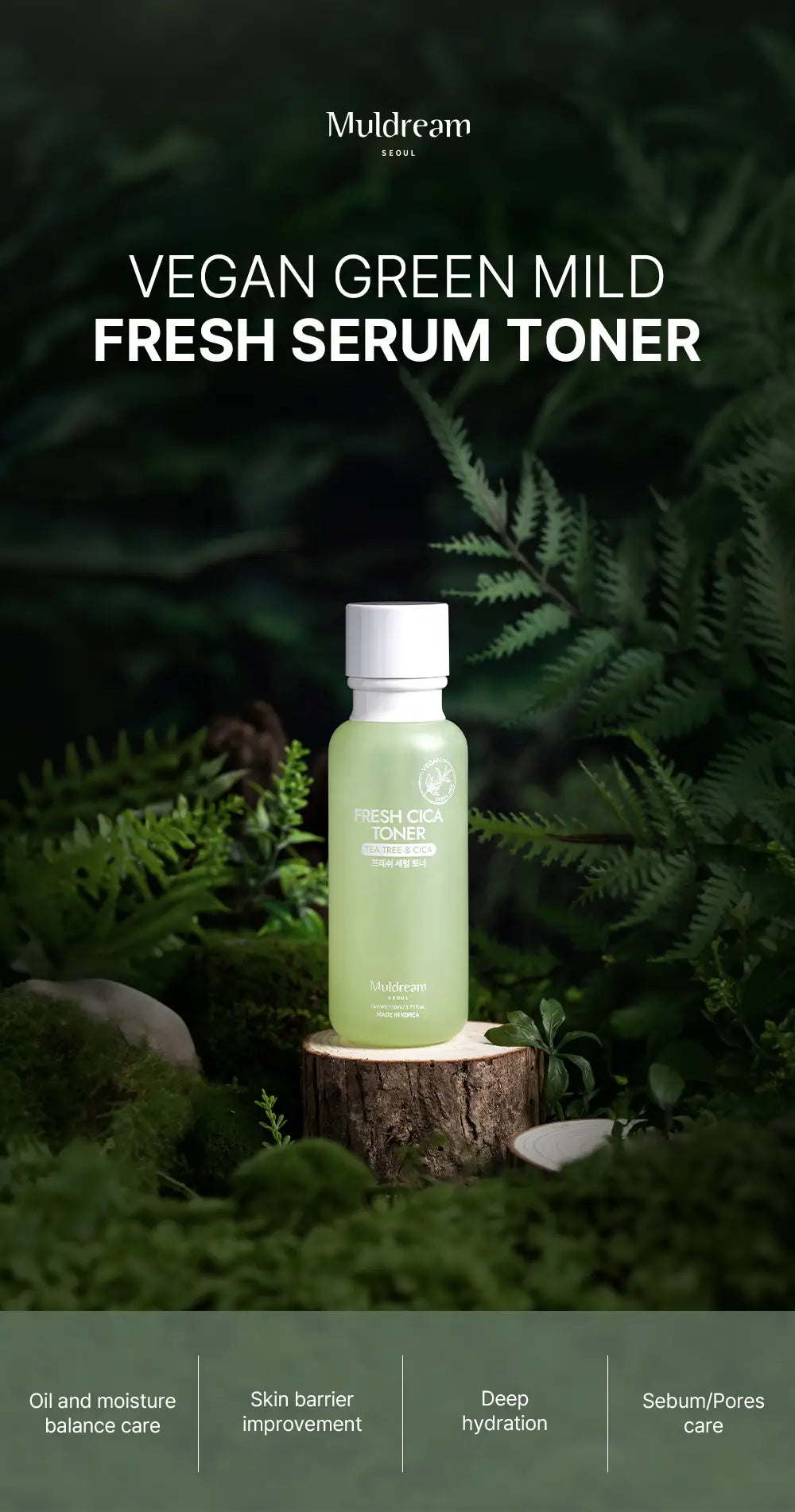 MULDREAM Vegan Green Mild Fresh Serum Skin