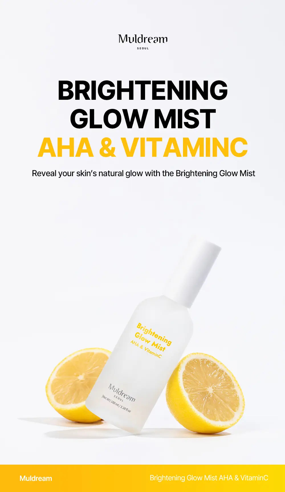 MULDREAM Brightening Glow Mist AHA & Vitamin C