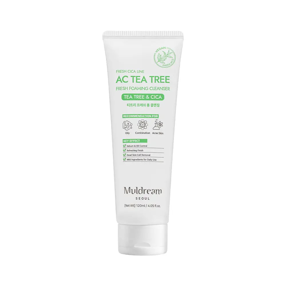 MULDREAM AC Tea Tree Fresh Foaming Cleanser with Tea Tree & Cica