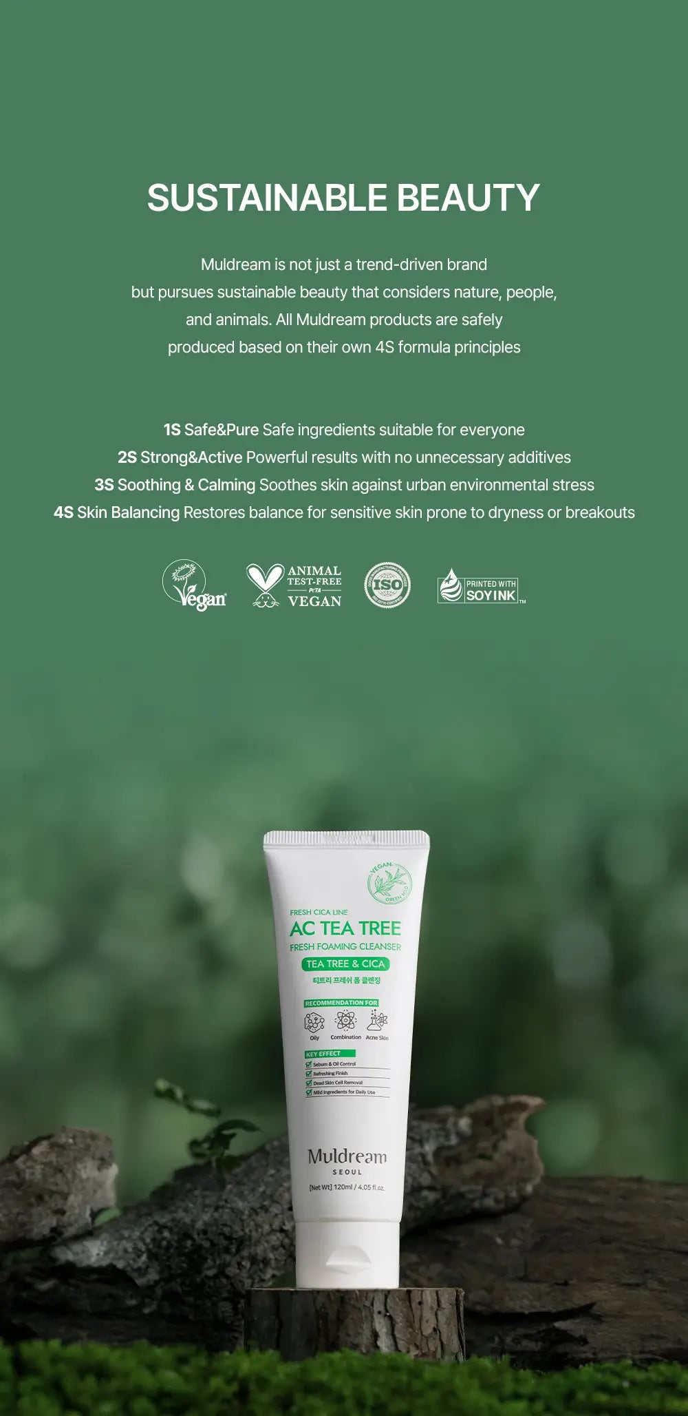 MULDREAM AC Tea Tree Fresh Foaming Cleanser