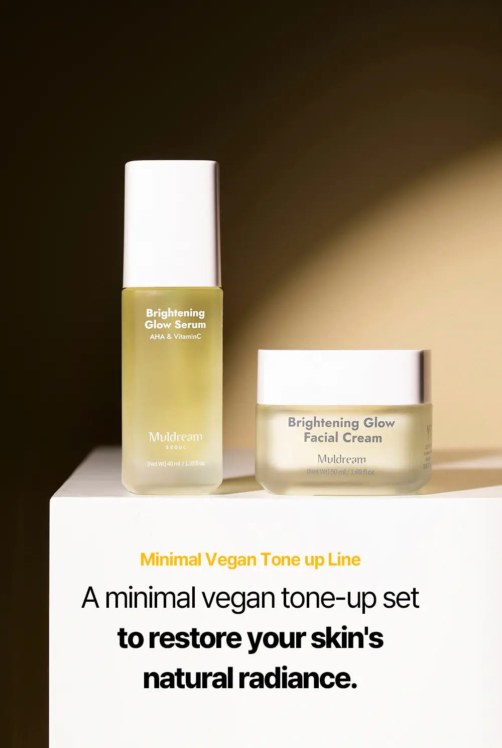 MULDREAM Brightening Glow Facial Cream with AHA & Vitamin C