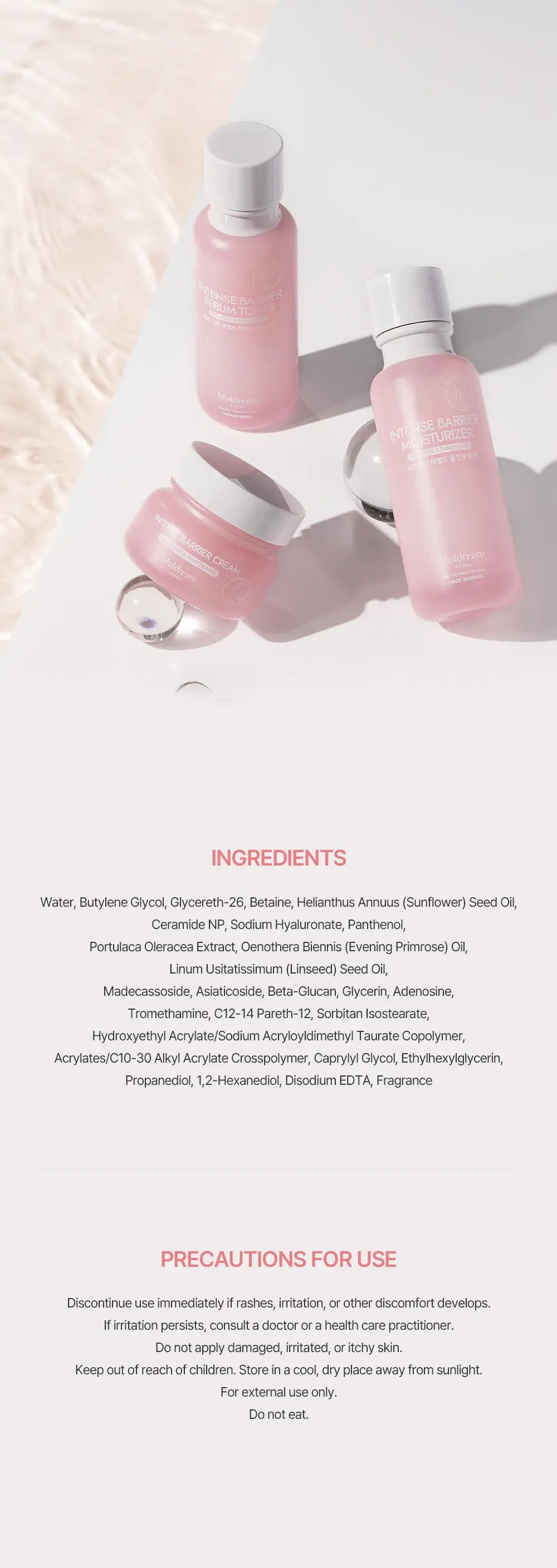 MULDREAM Vegan Green Mild Intense Serum Skin
