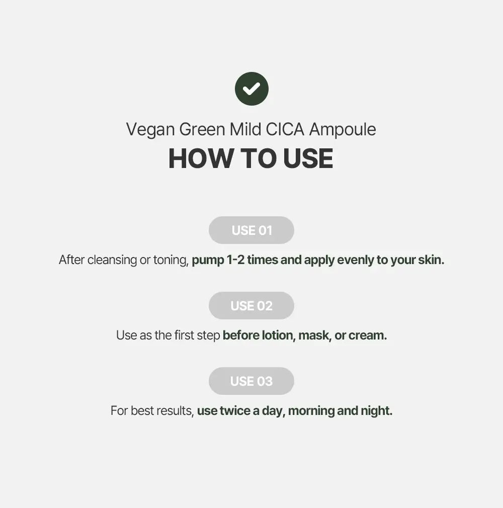 MULDREAM Vegan Green Mild CICA Ampoule