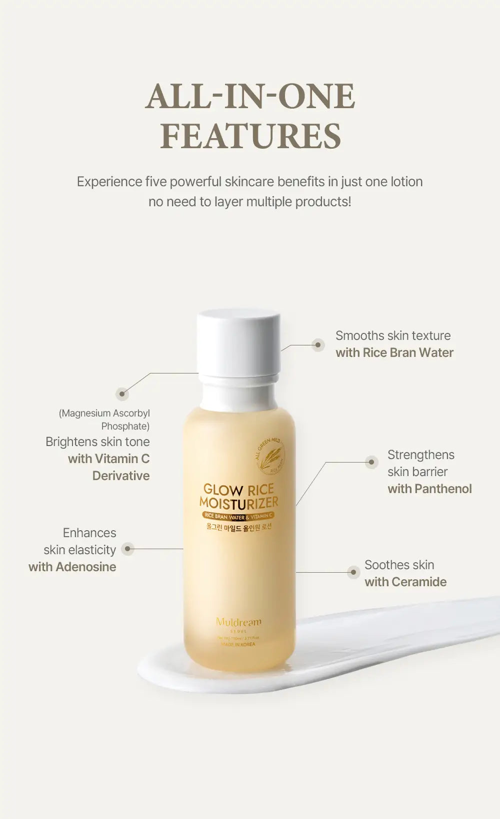 MULDREAM All Green Mild All In One Moisturizer