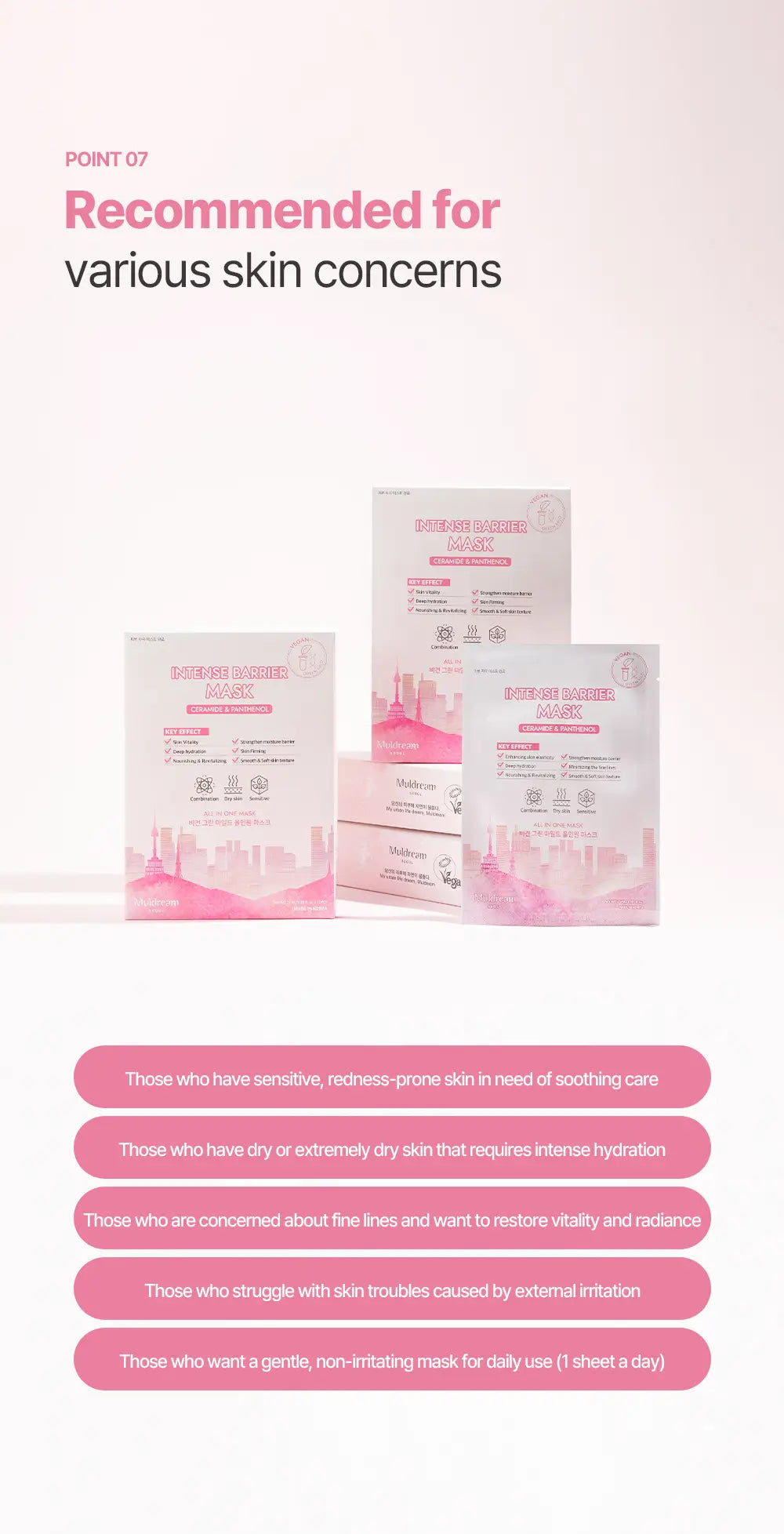 MULDREAM Intense Barrier Mask with Ceramide & Panthenol
