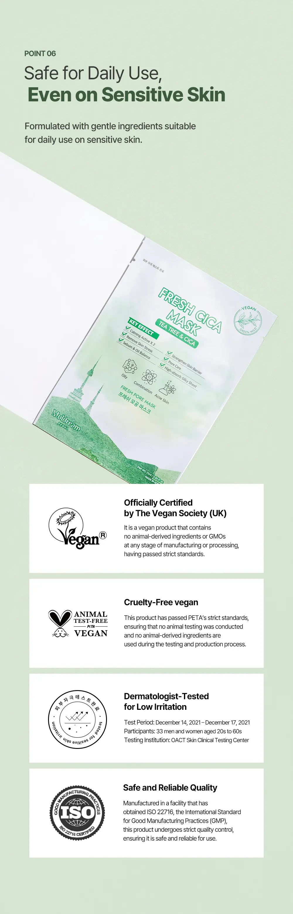 MULDREAM Vegan Green Mild Tea Tree Pore Mask