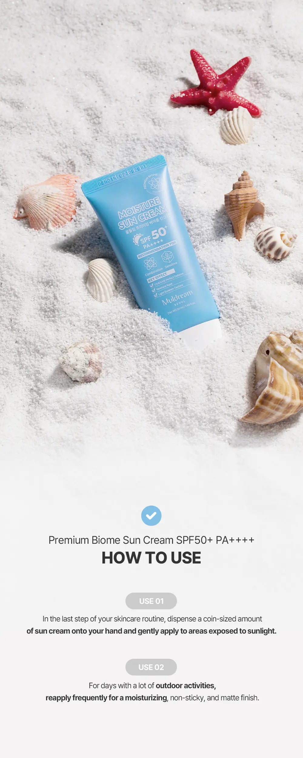 MULDREAM Moisture Sun Cream SPF 50+ PA++++