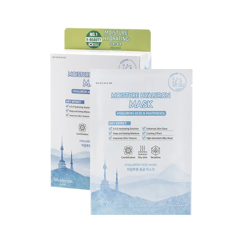 MULDREAM Vegan Green Mild HYALURON S.O.S Mask
