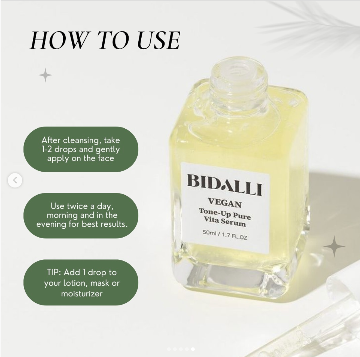 Bidalli Vegan Tone-Up Pure Vita Serum