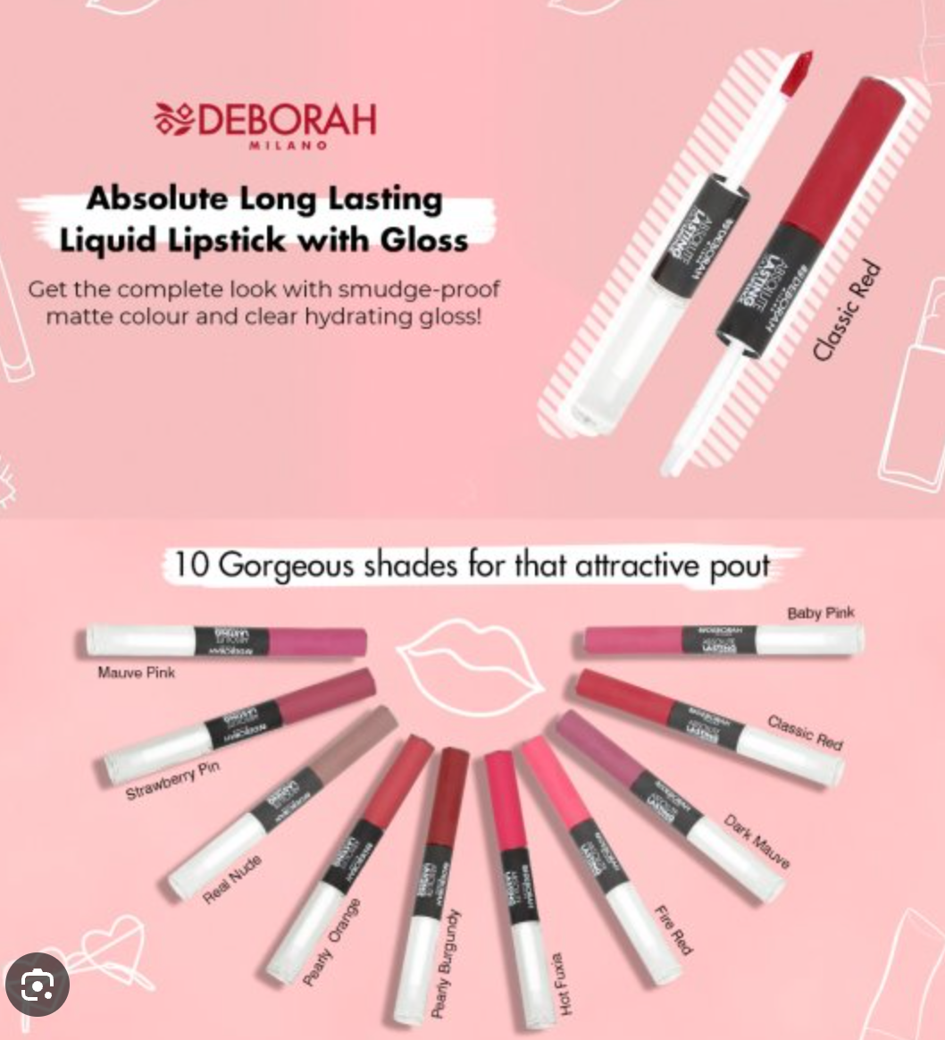 DEBORAH MILANO ABSOLUTE LASTING LIQUID LIPSTICK