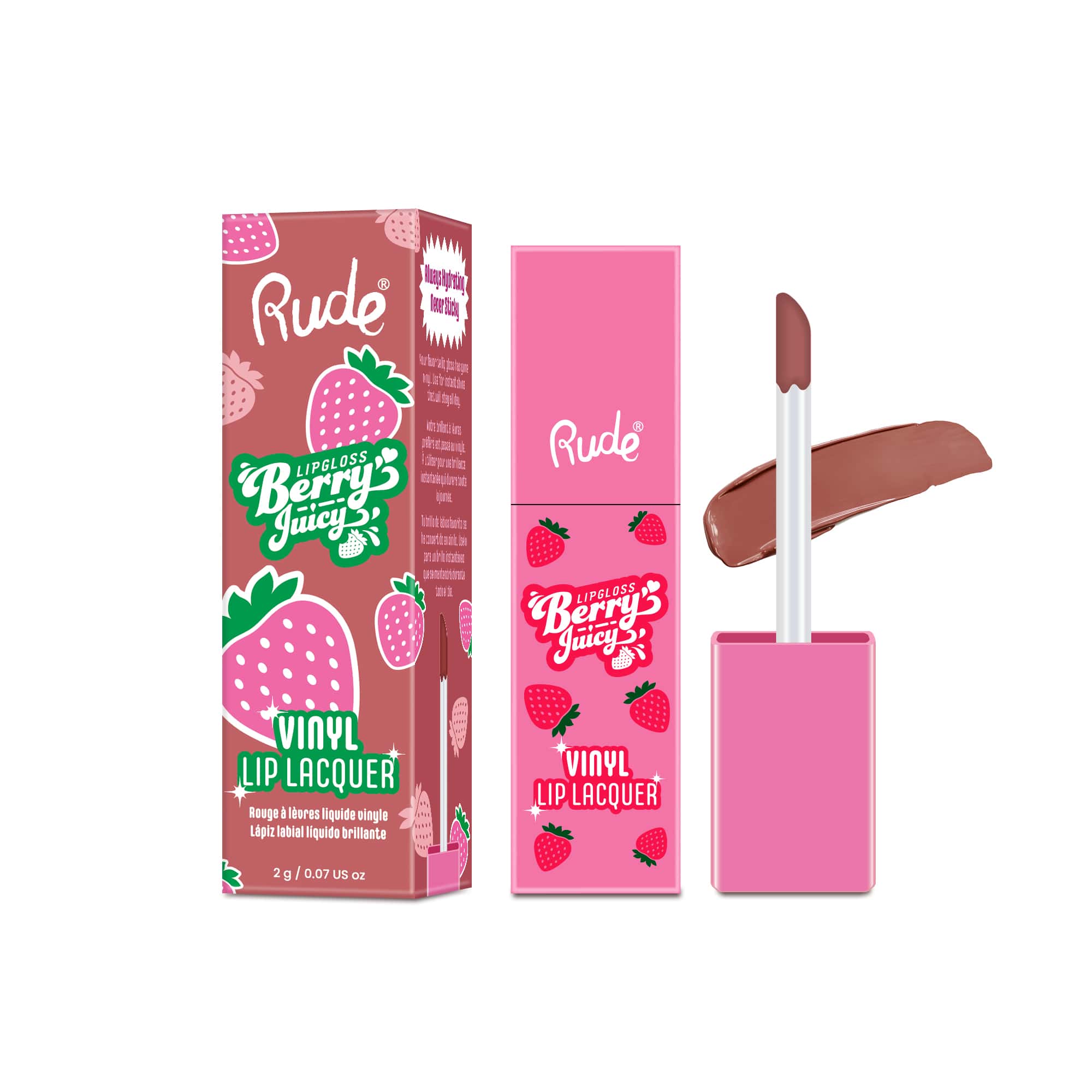 Rude Berry Juicy Vinyl Lip Laquer HAZELNUT