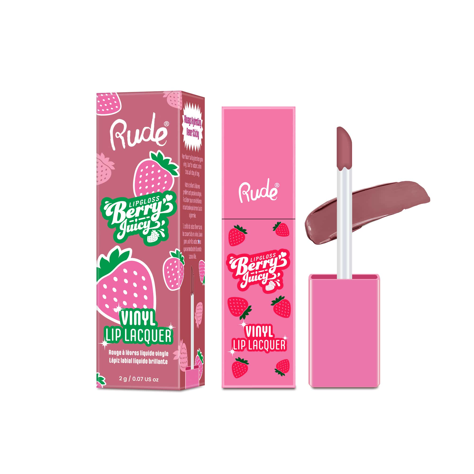 Rude Berry Juicy Vinyl Lip Laquer RASPBERRY MOCHA